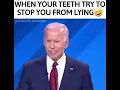 Joe Biden almost swallowed his dentures