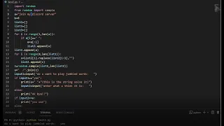 a beginner made a python jumbled word game