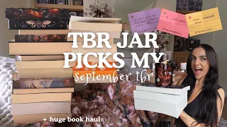 HUGE book haul picking my SEPTEMBER TBR using my tbr jar
