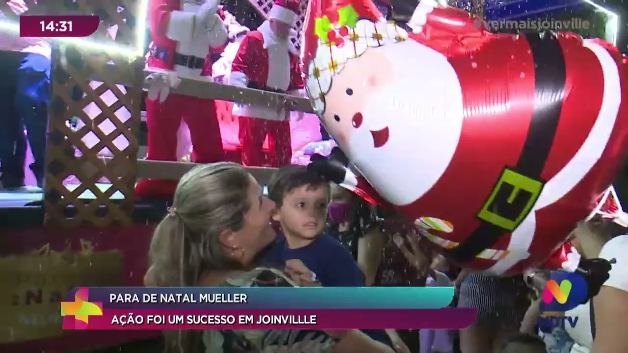 Parada de Natal Mueller: ação foi um sucesso em Joinville