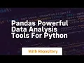 pandas powerful data analysis tools for python