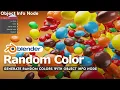 Easy Random Coloured Objects in blender Random Colors with Object Info Node Blender Tutorial