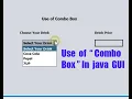 Use of Combo Box In GUI Java GUI Urdu Hindi Tutorial 7