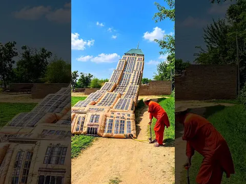 ​I Inflated A Giant Building With A Hand Pump 🏢🎈