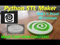 Python 2D PNG to 3D-Printable Coaster Script Part 1 Proof-of-Concept