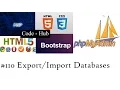 phpmyadmin Export or Import Rows in phpmyadmin
