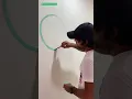 Simple circle painting on wall boho art on wall