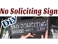 DIY Hand Lettered No Soliciting Sign