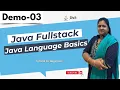Java FullStack Demo 03 Java Language Basics Java FullStack Tutorial for Beginners