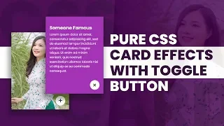 Pure CSS Card Effects With Toggle Button Html CSS