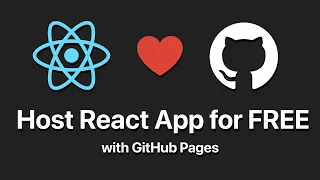 Host React js App for FREE in 5 mins with GitHub Pages