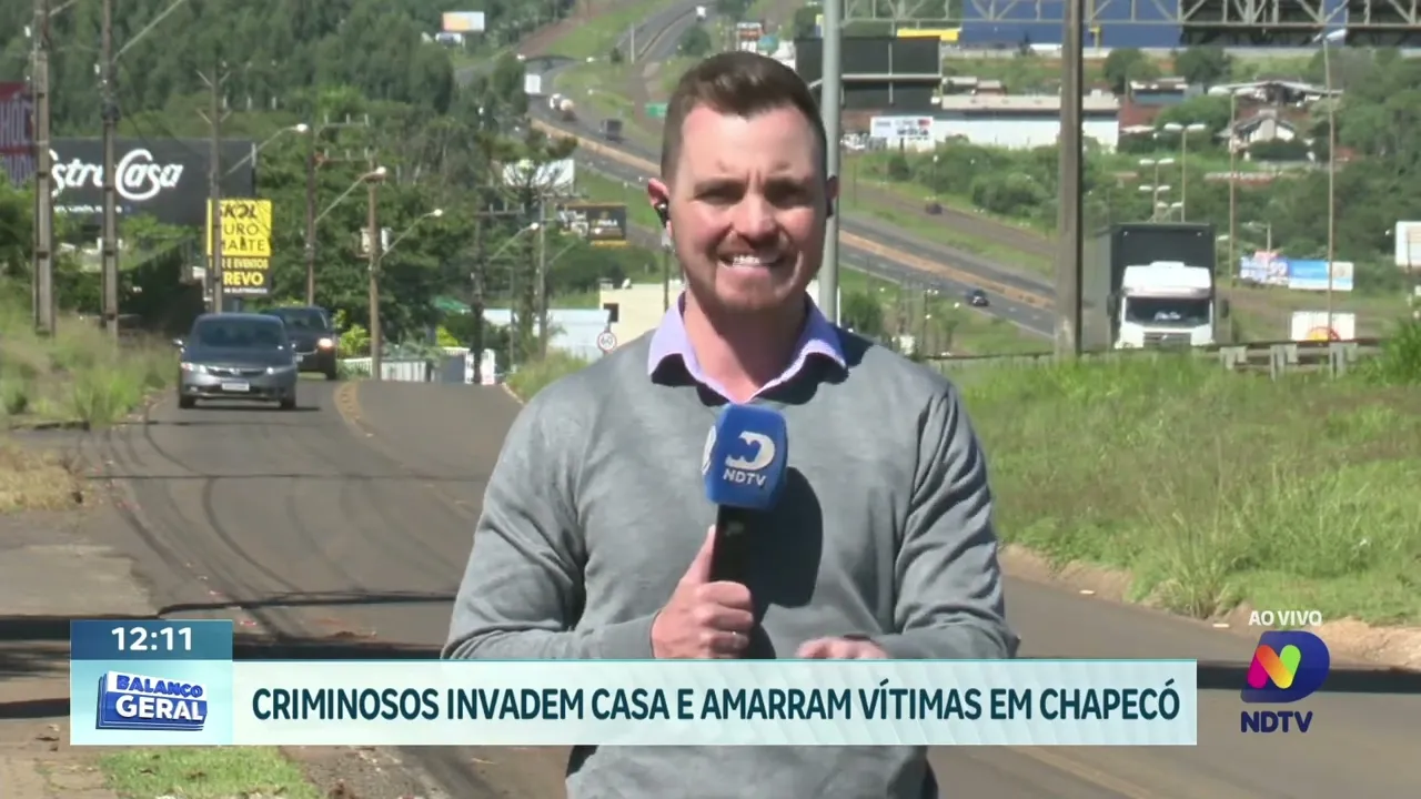 Invasão a residência em Chapecó: Criminosos fogem com veículo e pertences