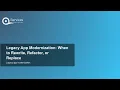 Legacy App Modernization When to Rewrite Refactor or Replace