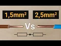 1 5 vs 2 5 mm2 Wire in series Load test