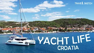 Daily Life Aboard on a Sailboat in Croatia