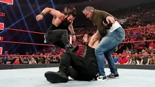 رومان رينز ضد دور ماكنتاير مباراة شرسه وتدخل الايس وشين مكمان في عرض الرو 2019 