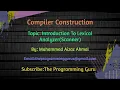 Introduction to Lexical Analyzer Scanner