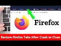 Download Lagu How to Restore Previous Session Tabs in Firefox After Crash or Accidental Close