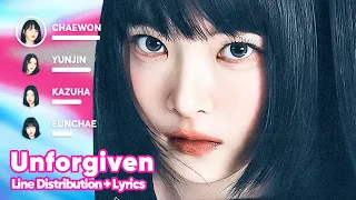 LE SSERAFIM UNFORGIVEN Feat Nile Rodgers Line Distribution Lyrics Karaoke PATREON REQUESTED 