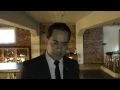 Diaz presents the wine cellar of restaurant Alegre in Valparaiso Chile