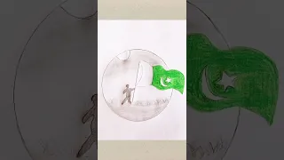 Pakistani drawing a man with Pakistani flag national beautiful easy drawing step by step