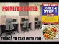 Prometric Center Things to take with you