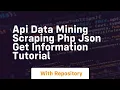 Api data mining scraping php json get information tutorial