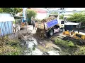 Download Lagu Full Completed Project Start Pushing Rock to the flood and Aquatic plants By Bulldozer and Trucks