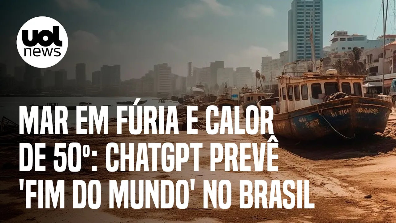 Mar em fúria e calor de 50º: ChatGPT prevê 'fim do mundo' no Brasil; Josias de Souza comenta