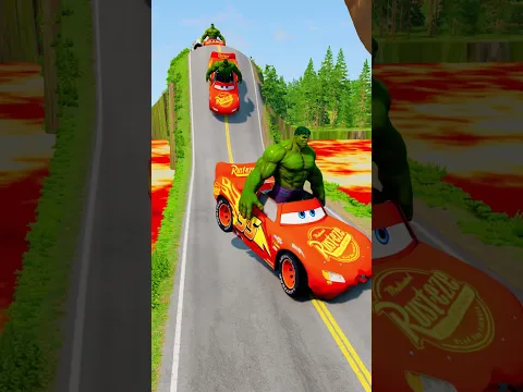 Big & Small Hulk's Cars vs Giant Hand Slap in BeamNG.drive
