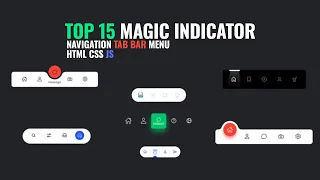 Top 15 Magic Navigation Menu Indicator Using HTML CSS JS Navigation Tab Bar Menu Mobile Tab Bar