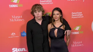 The Kid LAROI and Katarina Deme 2023 G Day USA Arts Gala Blue Carpet Arrivals