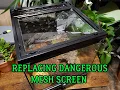 DIY Replacing a mesh lid with Lexan or acrylic on your Tarantula enclosure
