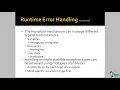 015 Runtime Error Handling Training