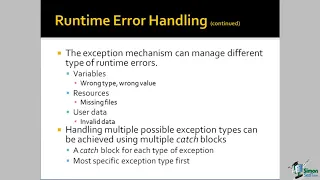 015 Runtime Error Handling Training