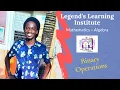 CSEC Mathematics Algebra 1 Binary Operations