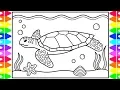 How to Draw a Sea Turtle for Kids Sea Turtle Drawing for Kids Sea Turtle Coloring Pages