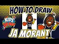 How to Draw Ja Morant for Kids - Memphis Grizzlies Basketball