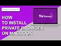 How to install tor browser on MacBook