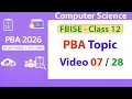 PBA Functions in Python def Parameters Return Value Explained FBISE PBA 2026