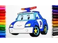 Robocar Poli Transformation Speed Coloring