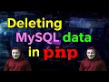 Deleting mysql data in php
