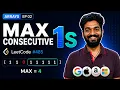 485 2 Max Consecutive Ones Code Arrays Playlist