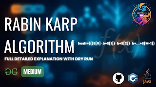 Rabin Karp Algorithm Explained with Code String Pattern Search in DSA
