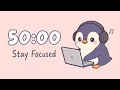Cute Penguin AD Timer - Muffled Lofi Music Brown Noise