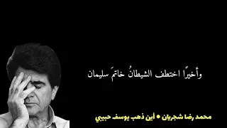 محمد رضا شجريان   أين ذهب حبيبي يوسف دندنها