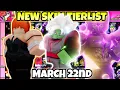 YBA INSANE NEW PKER SKIN TIERLIST MARCH 22ND
