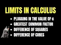 How to Evaluate Limits Algebraically in Calculus by Factoring