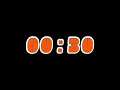 30 Seconds Countdown Timer with Alarm Time Markers Chapters - Orange White