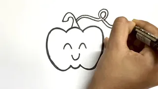 Pumpkin drawing cute pumpkin drawing for beginners pumpkin clipart